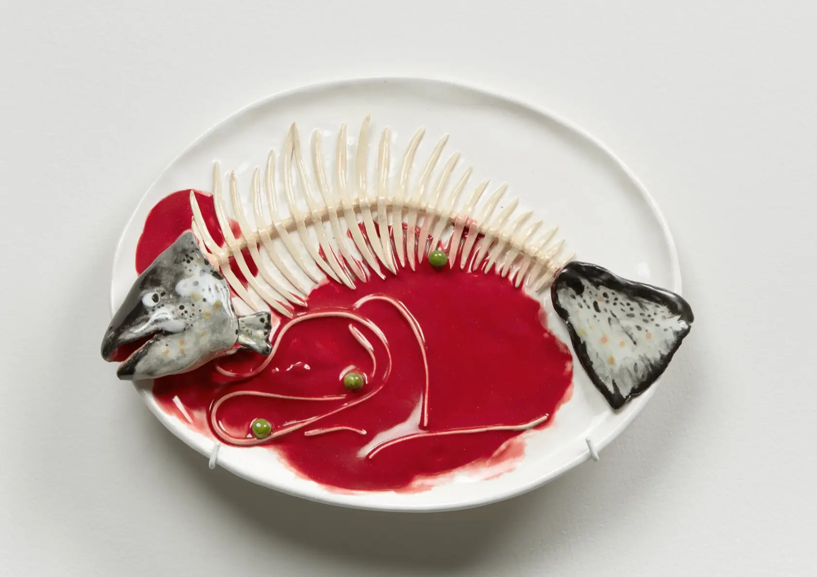 Calvin Marcus, Wild Salmon, spaghetti in red sauce and peas, 2022