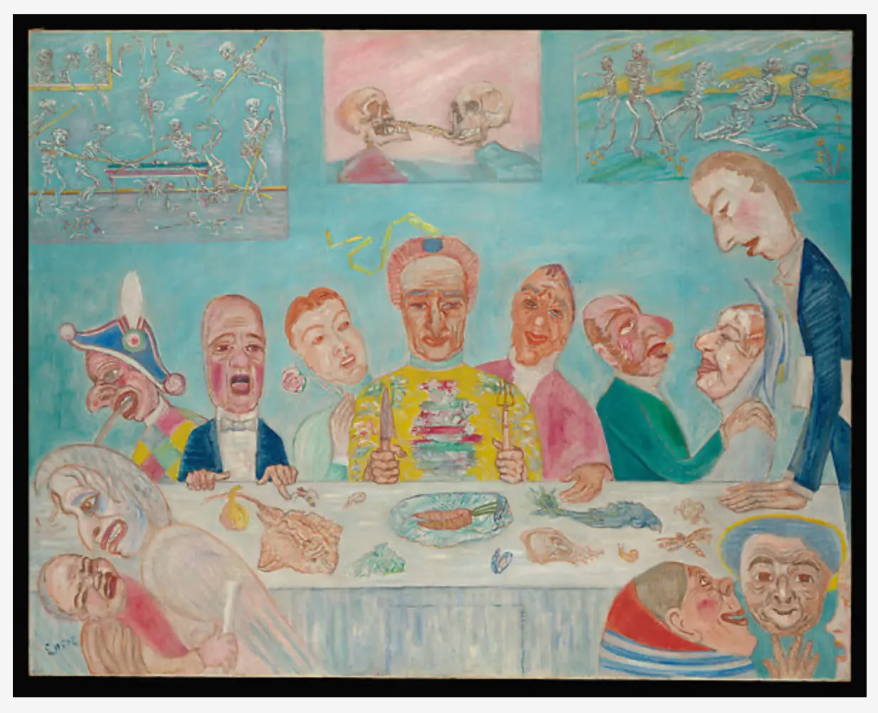 James Ensor, Comical Repast (Feast of the Lean), 1917–1918