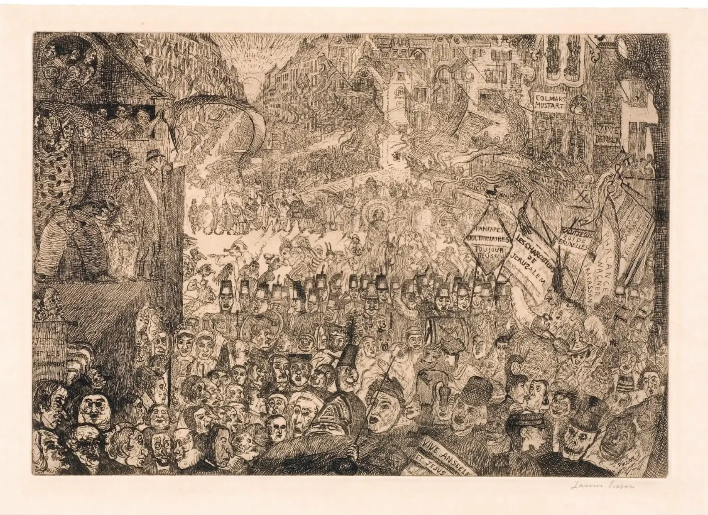 James Ensor, L’entrée du Christ à Bruxelles (Christ’s entry into Brussels), 1898