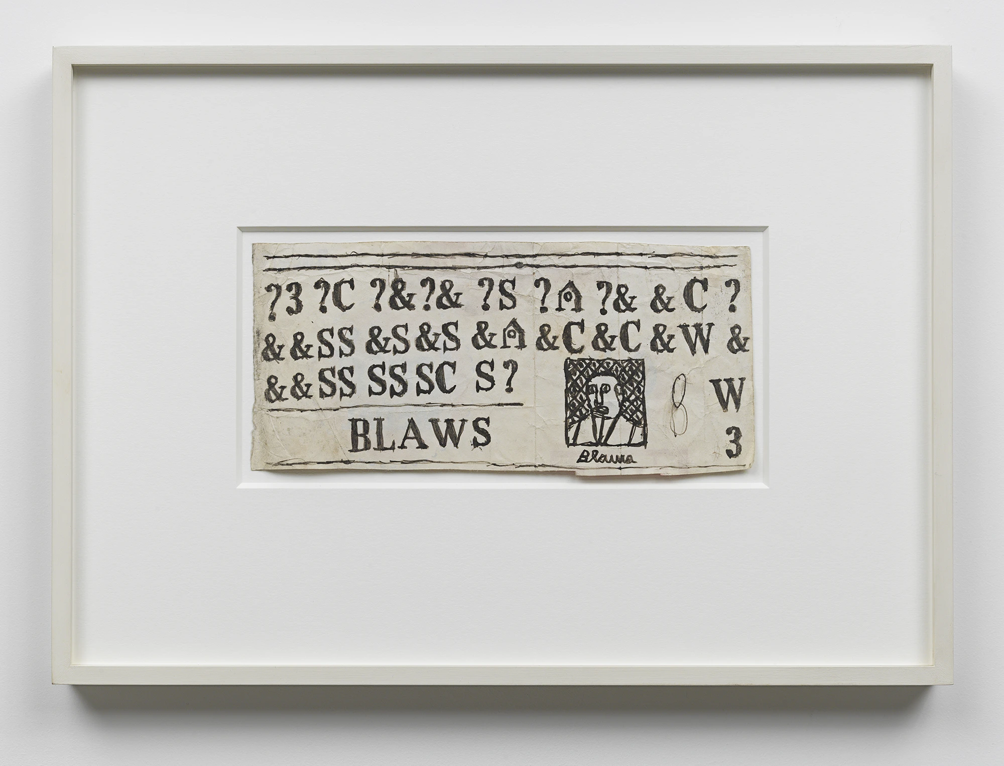 James Castle, Untitled (BLAWS)