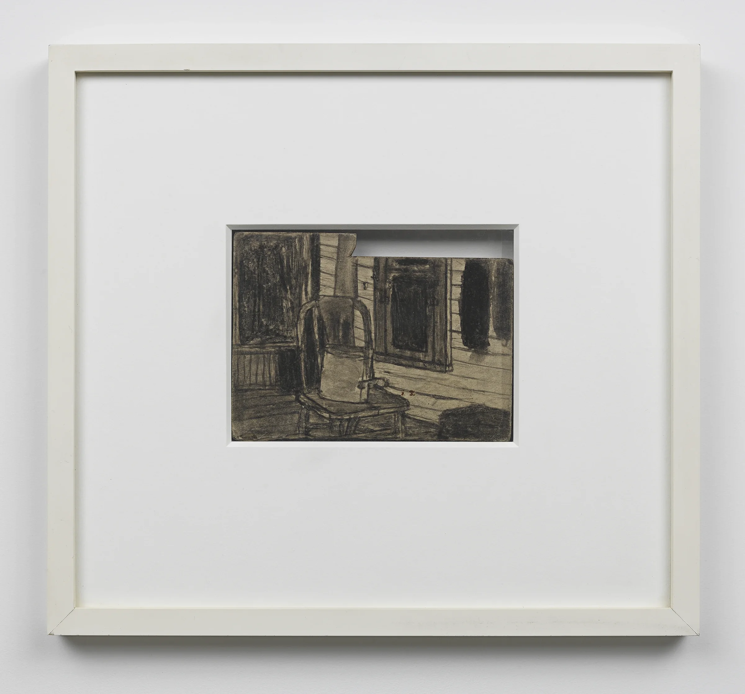 James Castle, Untitled (Figure on Porch/ Chair on Porch)