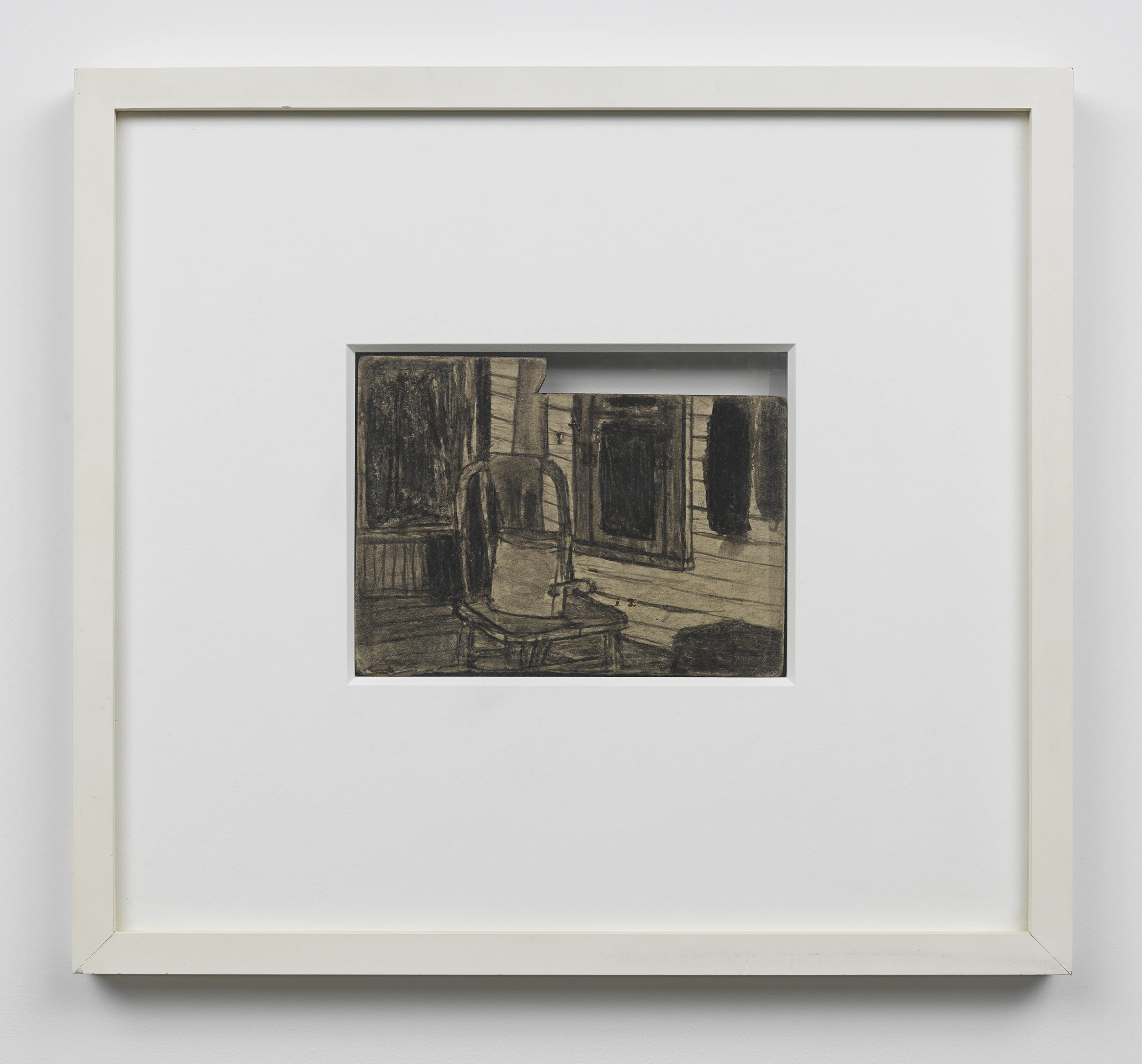 James Castle, Untitled (Figure on Porch/ Chair on Porch)