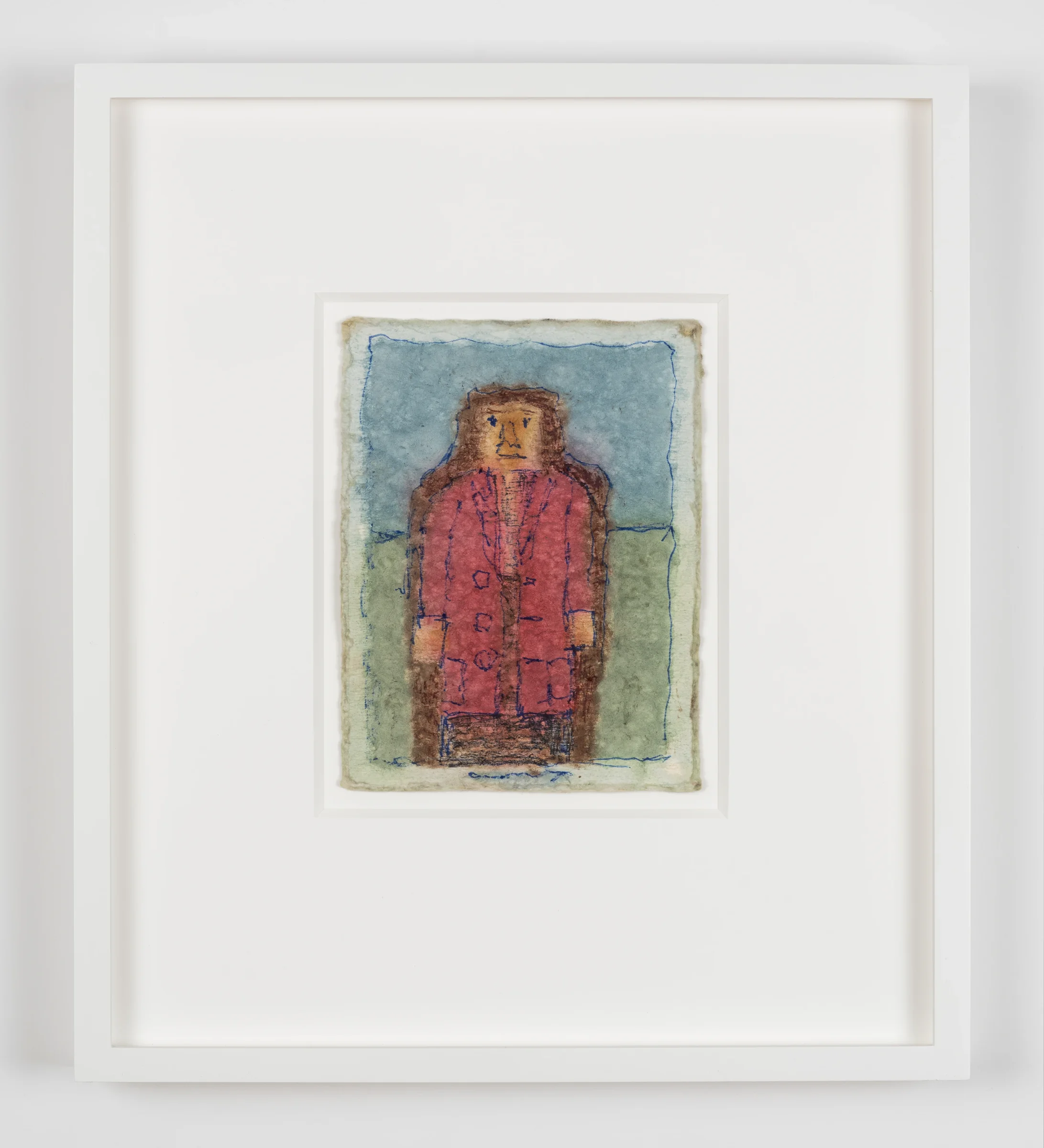 James Castle, Untitled (Red Coat)