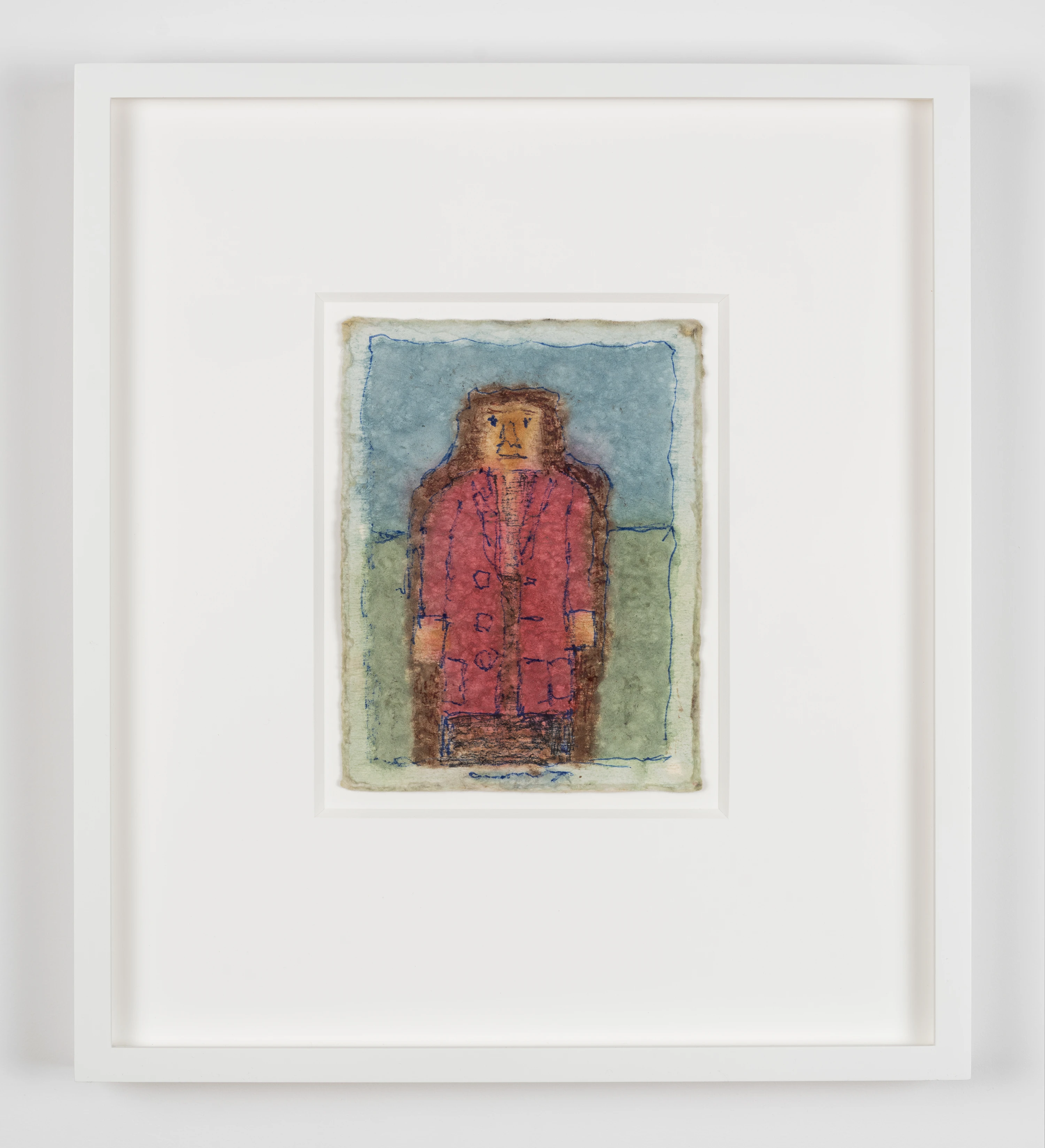 James Castle, Untitled (Red Coat)