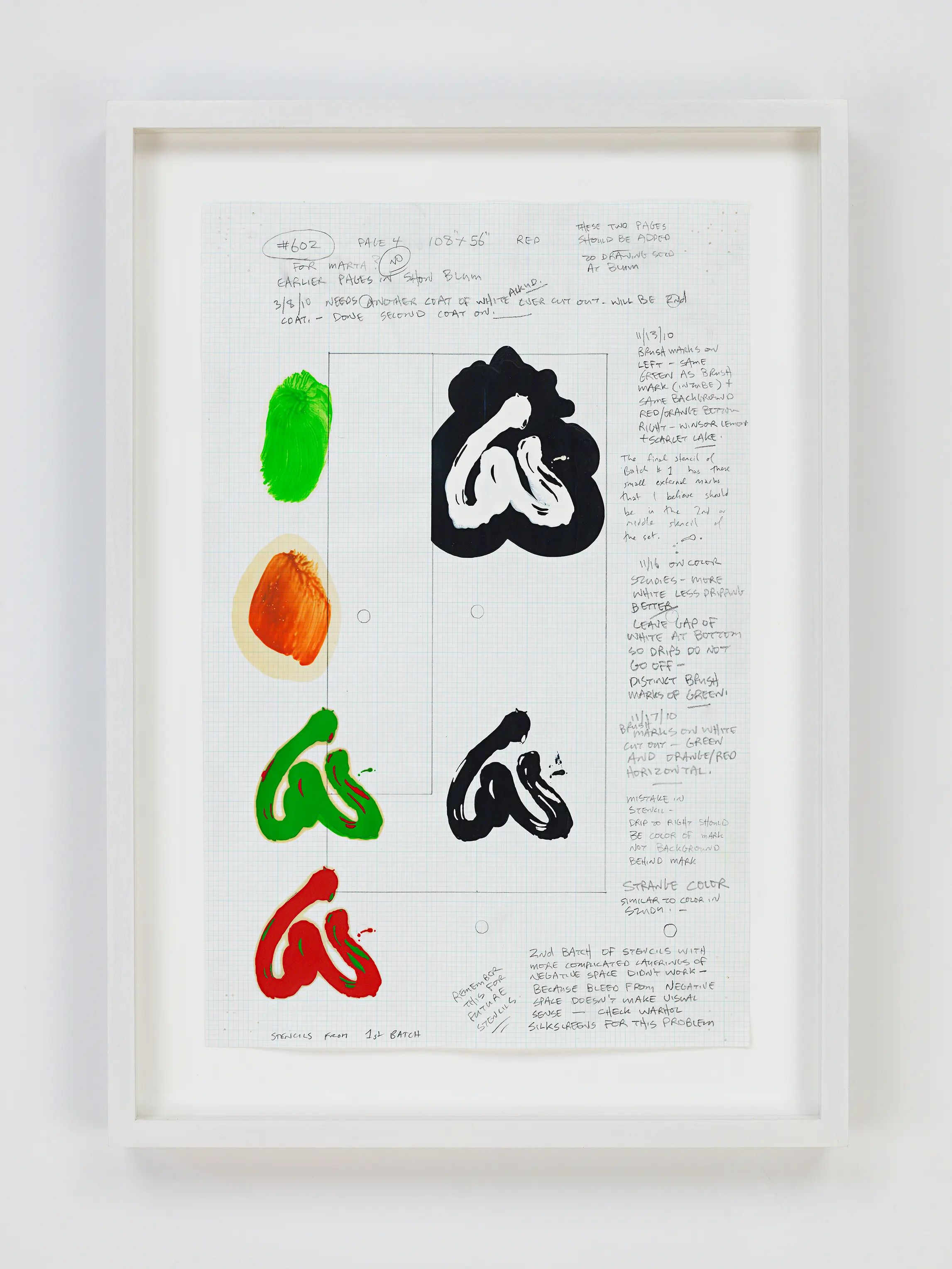 David Reed, Drawing for #602, 2014