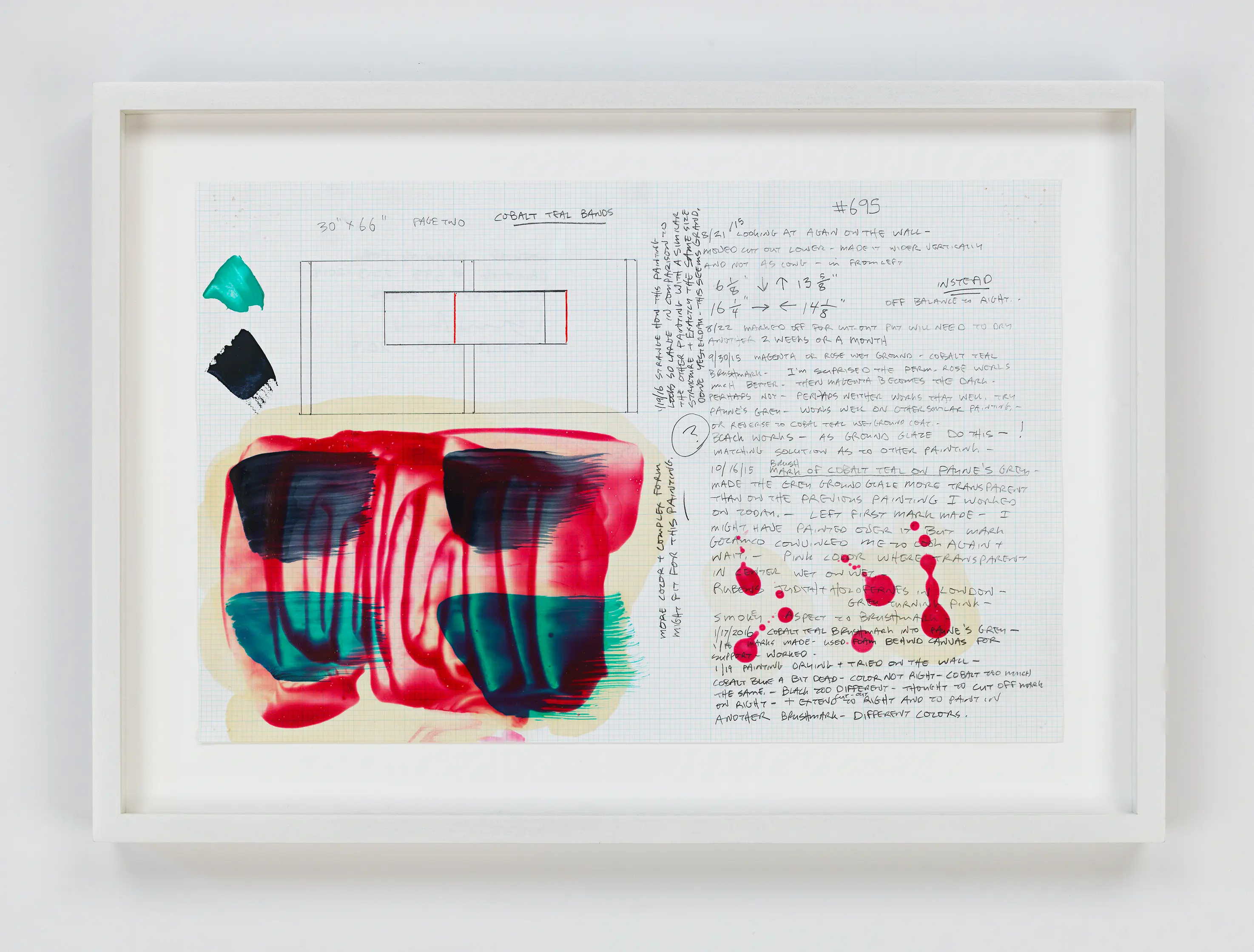 David Reed, Drawing for #695, 2018