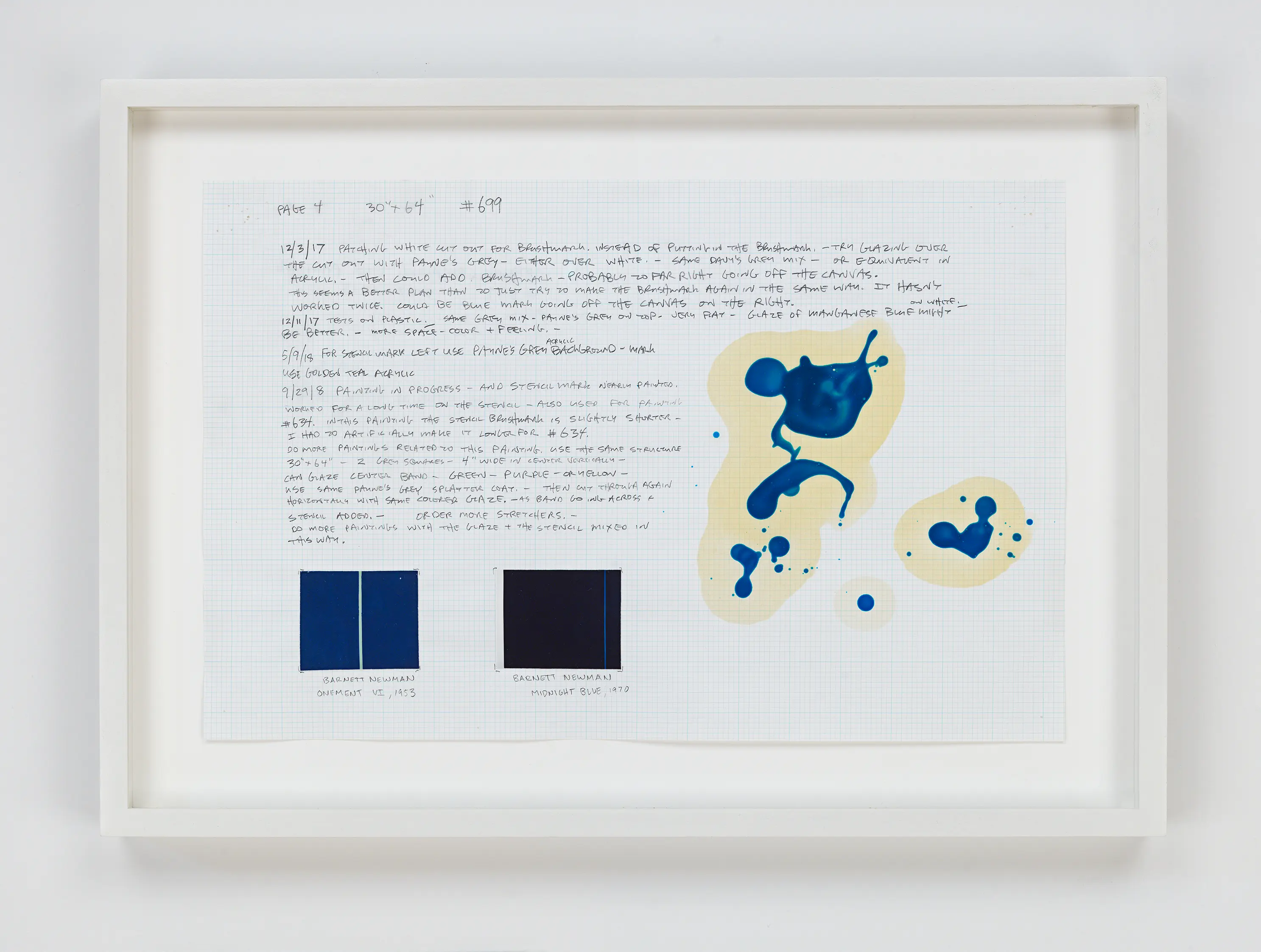 David Reed, Drawing for #699, 2018