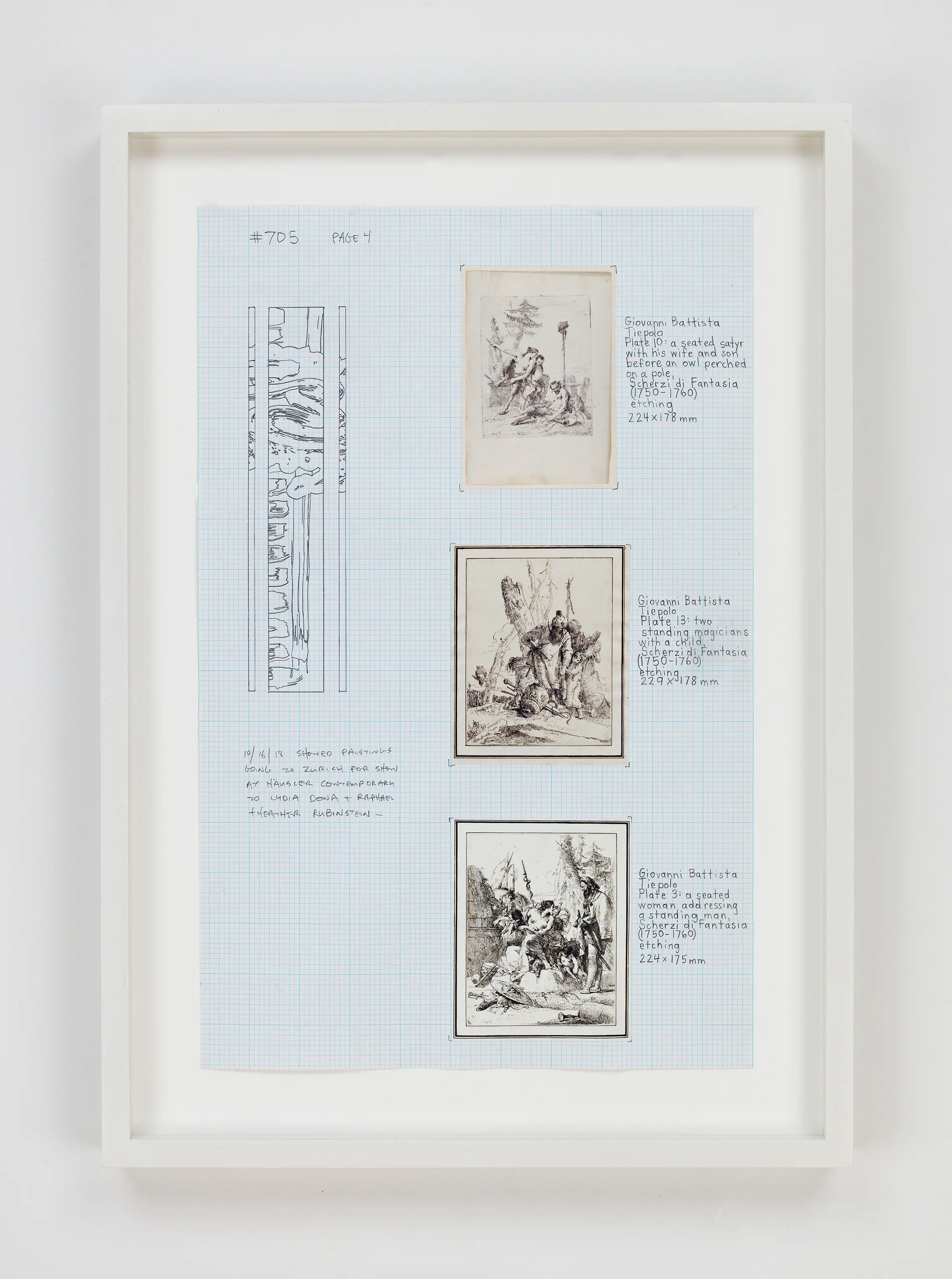 David Reed, Drawing for #705, 2018